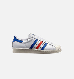 ADIDAS G99907
 Superstar 80S Mens Lifestyle Shoe - White/Blue/Red Image 0