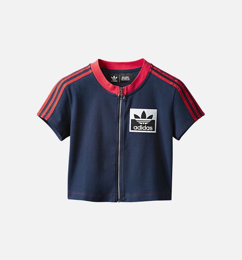 Olivia Oblanc X adidas X Kendall Jenner Womens Crop Top - Navy/Red