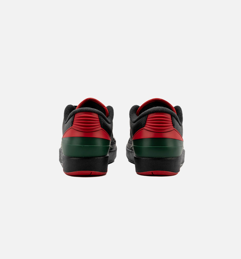 Air Jordan 2 Retro Low Christmas Mens Lifestyle Shoe - Black/Fire Red/Cement Grey