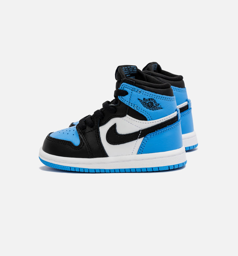 Air Jordan 1 Retro High OG University Blue Infant Toddler Lifestyle Shoe - Black/Blue