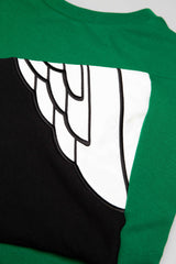 Air Jordan Wings Classic Mens Crew Shirt - Pinke Green/Black/Ivory