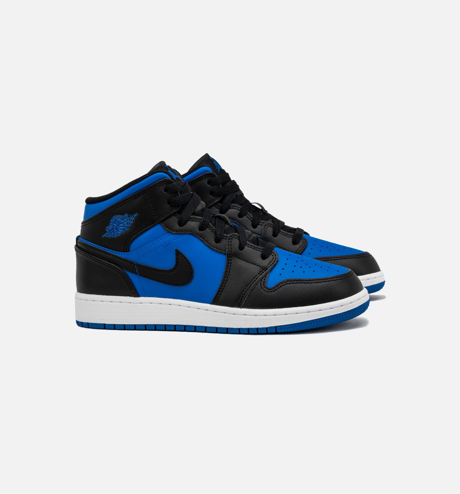 Jordan DQ8423 042 Air Jordan 1 Retro Mid Royal Blue Grade School Lifestyle Shoe Black ShopNiceKicks