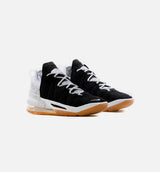 Lebron 18 Black Gum Mens Basketball Shoe -Black/White