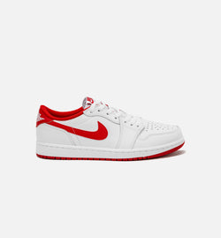 JORDAN CZ0790-161
 Air Jordan 1 Retro Low OG University Red Mens Lifestyle Shoe - White/Red Image 0