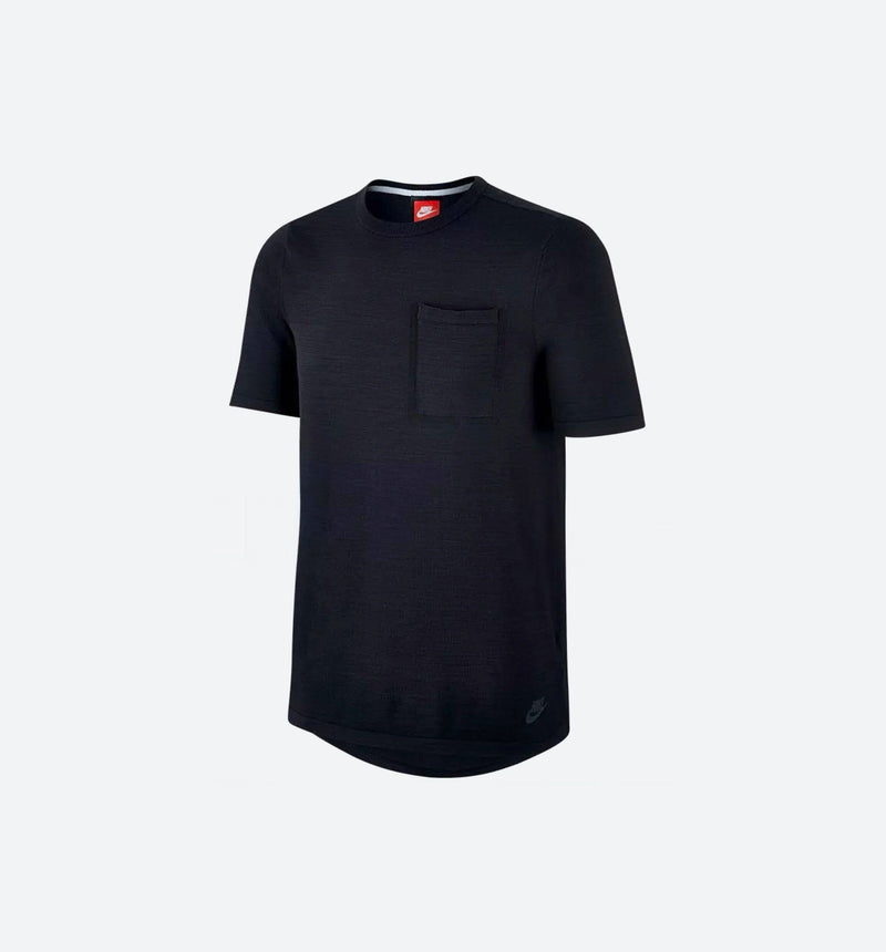 Tech Knit Pocket T-Shirt Mens - Black