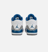 Air Jordan 3 Retro Wizards True Blue Preschool Lifestyle Shoe - White/Blue