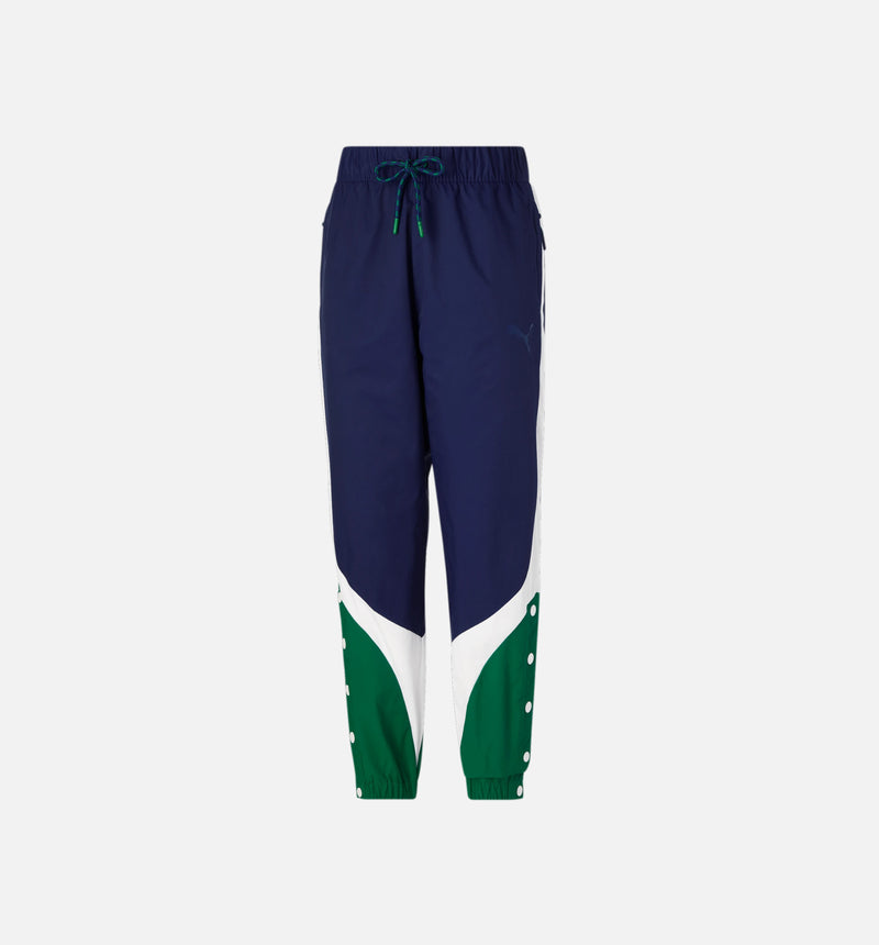 June Ambrose Traveling Track Womens Pants - Blue/Green