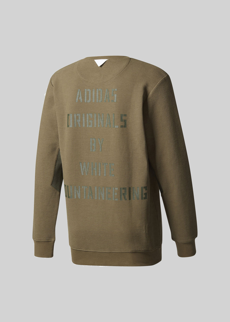 White Mountaineering Collection Mens Crew Sweatshirt - Olive/Olive