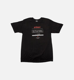 STUSSY 1903950-BLK
 Stussy 1980 Tour Mens T-Shirt - Black Image 0