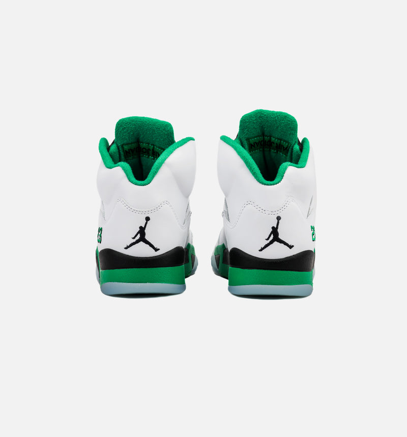 Air Jordan 5 Retro Lucky Green Womens Lifestyle Shoe - White/Lucky Green/Black/Ice Blue