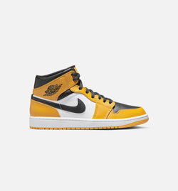 JORDAN 554724-701
 Air Jordan 1 Mid Mens Lifestyle Shoe - Yellow/Black Image 0