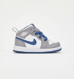 JORDAN DQ8425-014
 Air Jordan 1 Mid Infant Toddler Lifestyle Shoe - Blue/Grey Image 0