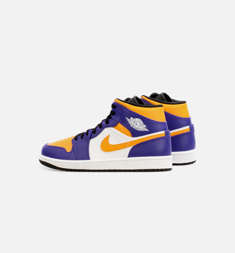 Air Jordan 1 Mid Mens Lifestyle Shoe - Yellow/Purple
