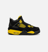 Air Jordan 4 Retro Thunder Grade School Lifestyle Shoe - Black/Yellow Free Shipping