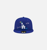 Los Angeles Dodgers Scribble 59Fifty Fitted Cap Mens Hat - Blue