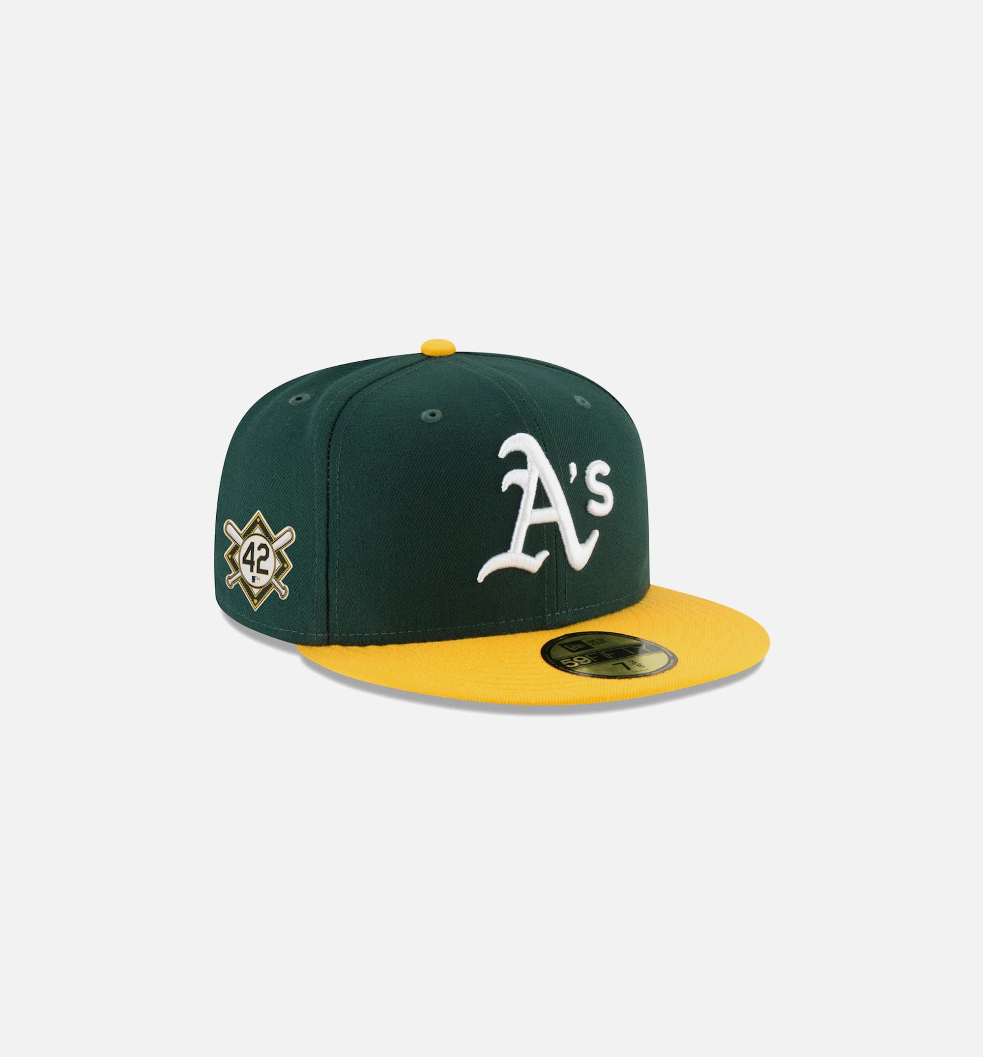 Oakland Athletics MLB AC Perf Yellow Green 59FIFTY Fitted Cap