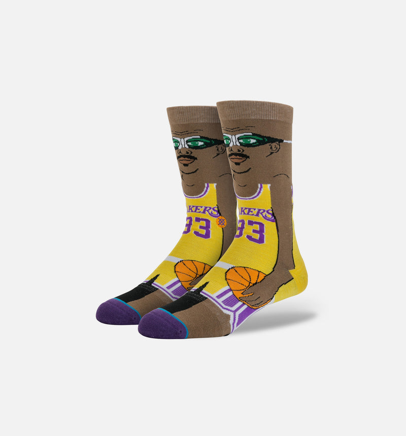 NBA Legends Kareem Abdul-Jabbar Socks (Mens) - Red