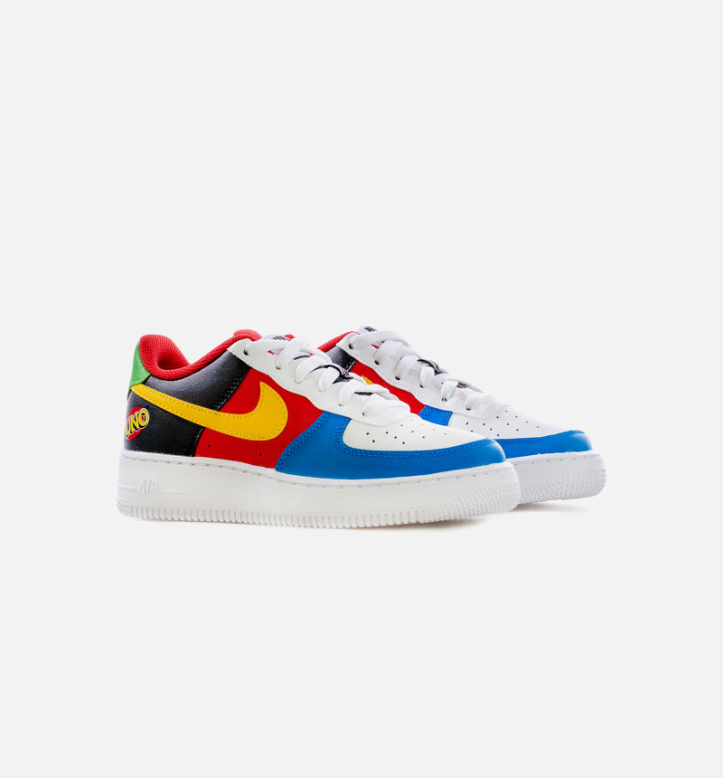 Air Force 1 UNO Grade School Lifestyle Shoe - Black/Red/Multi Free Shipping