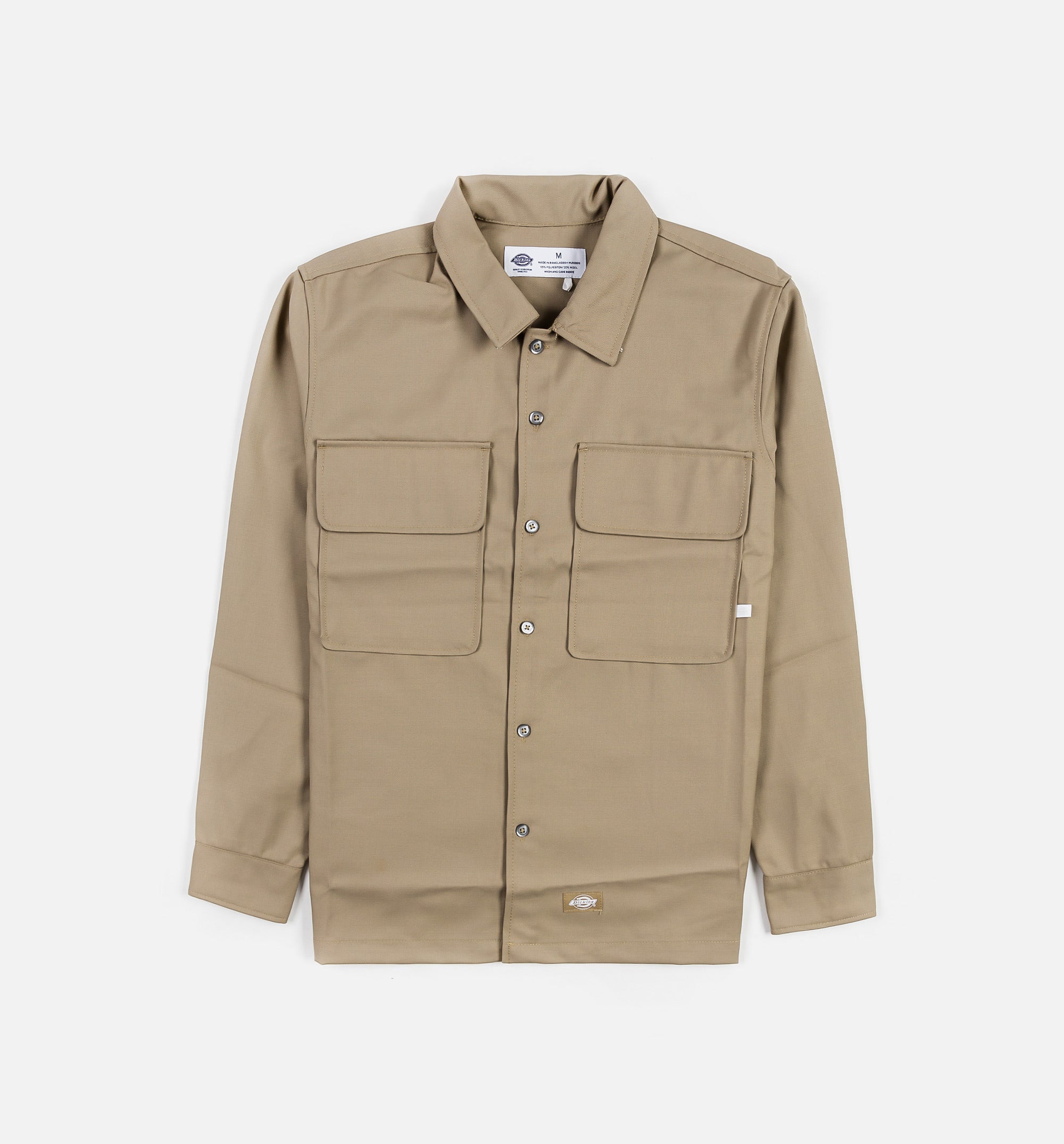 Twill Work Mens Long Sleeve Shirt Sand