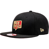 Nice Kicks X New Era Snapback Hat - Black/Gold/Red