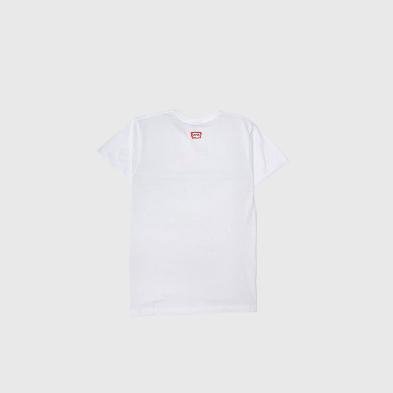 Peralta Mens Short Sleeve T-Shirt - White/Red/Blue