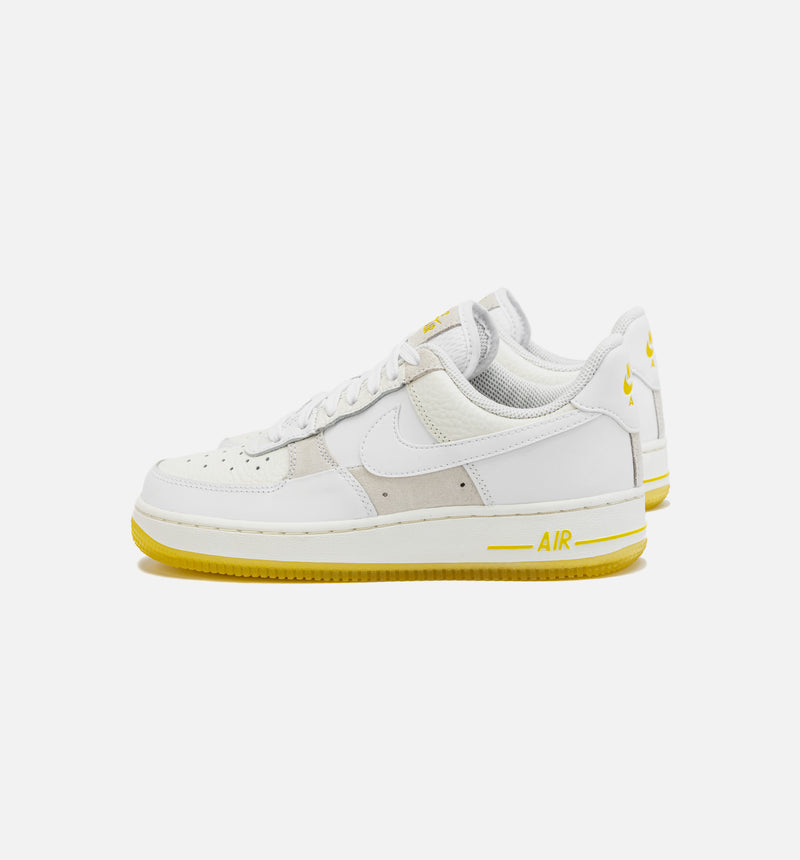 Air Force 1 Low Patchwork Womens Lifestyle Shoe - Summit White/Opti Yellow