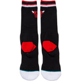 NBA Chicago Bulls Socks (Mens) - Black/Red