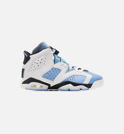 JORDAN 384665-410
 Air Jordan 6 Retro UNC Grade School Lifestyle Shoe - White/Blue Limit One Per Customer Image 0