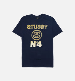 STUSSY 1903585-NVY
 Stussy No 4 Gold Tee - Navy Image 0