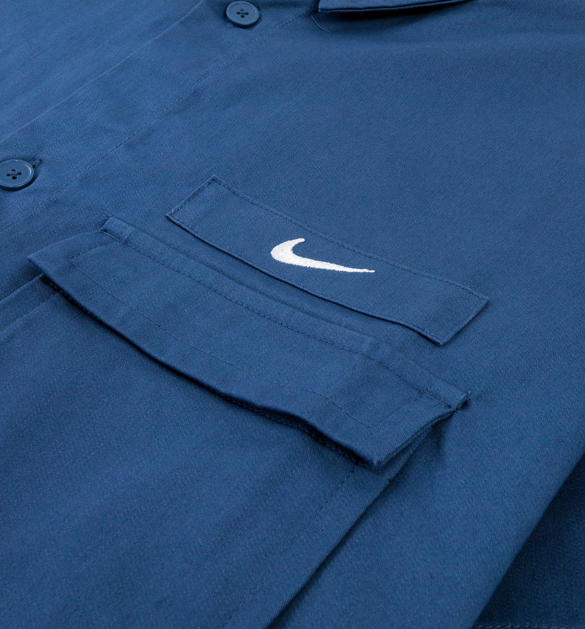 Nike Woven Military Button Down Mens Short Sleeve - Blue – ShopNiceKicks.com