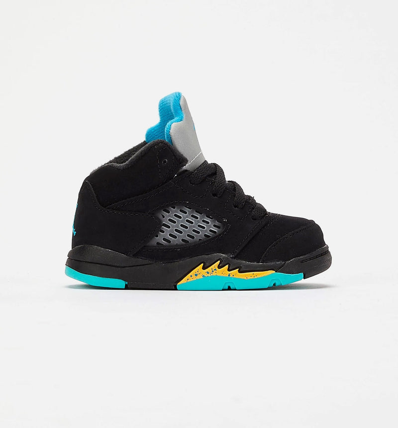 Air Jordan 5 Retro Aqua Infant Toddler Lifestyle Shoe - Black/Aqua