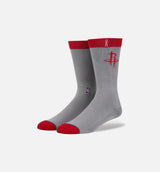 NBA Houston Rockets Socks (Mens) - Grey/Red