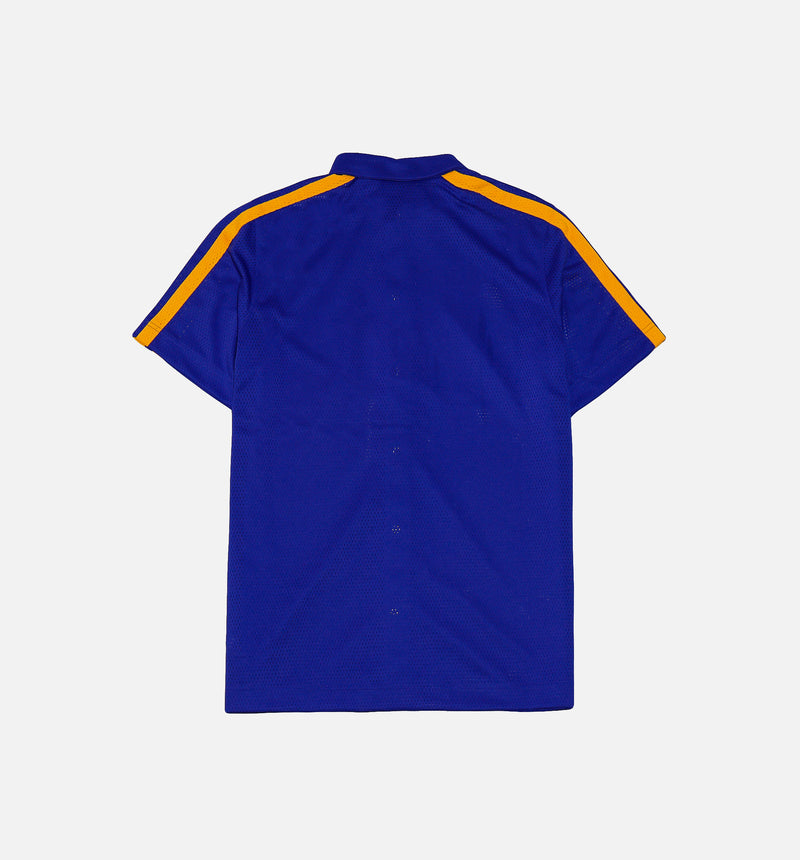 Eric Emanuel Hoops Button Up Mens Shirt - Blue