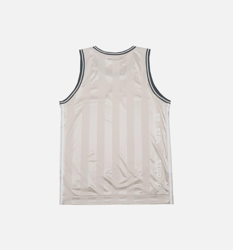 Mens Jersey - Clear Brown/White