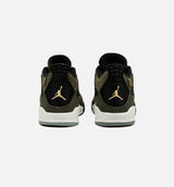 Air Jordan 4 Retro Craft Olive Preschool Lifestyle Shoe - Medium Olive/Black
