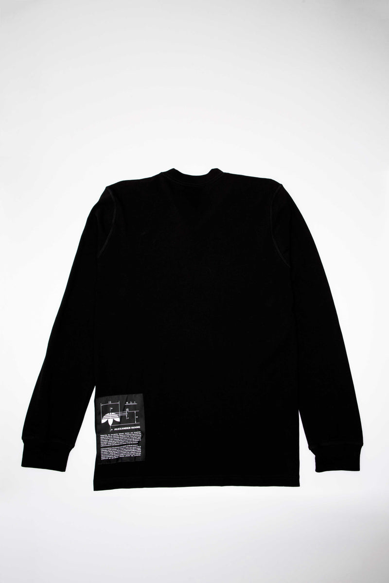 Alexander Wang X adidas Collection AW Mens Long Sleeve Shirt - Black/White