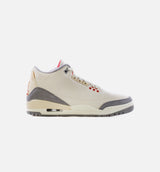 Air Jordan 3 Retro Muslin Mens Lifestyle Shoe - Sand/Red/Grey Limit One Per Customer