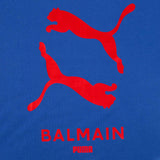 Balmain X Puma Mens Graphic T-Shirt - Blue/Red