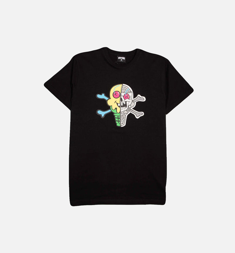 Skull Mens T-Shirt - Black/Black