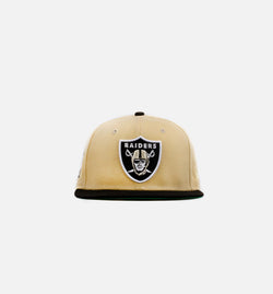 NEW ERA 70726097
 Las Vegas Raiders Gold Dome 59Fifty Mens Fitted Hat - Gold/ Black Image 0
