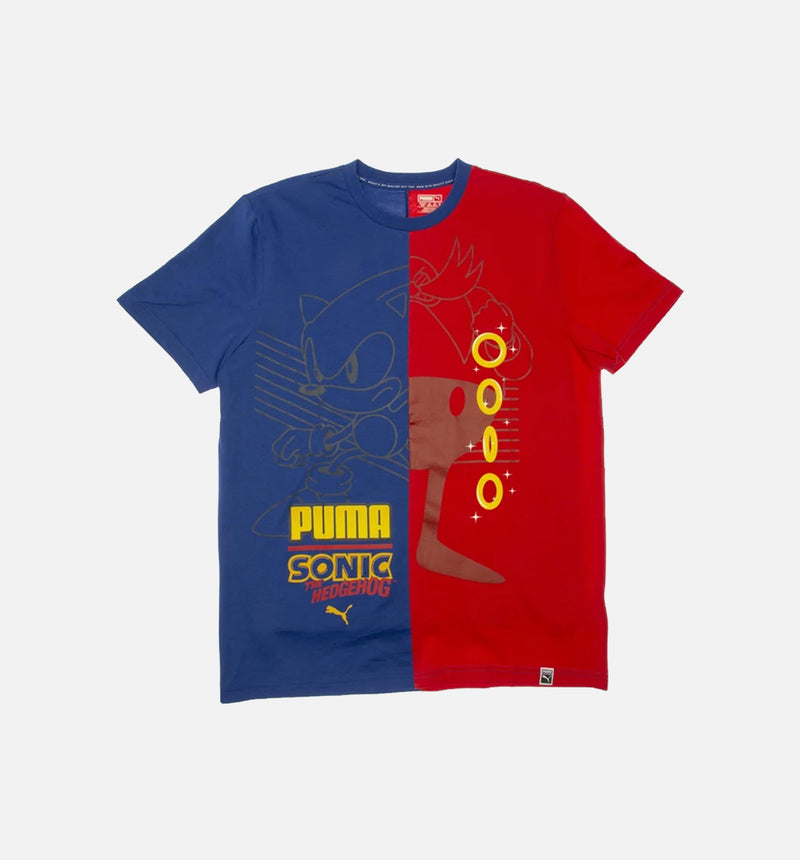 Sonic the Hedgehog X Puma Rs-0 Mens T-Shirt - Blue/Red