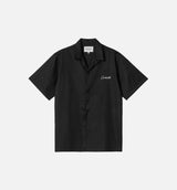 Delray Mens Short Sleeve Shirt - Black