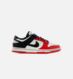 NIKE DD3363-100
 NBA Dunk Low EMB Chicago Mens Lifestyle Shoe - Sail/Black/Chile Red Limit One Per Customer Image 0