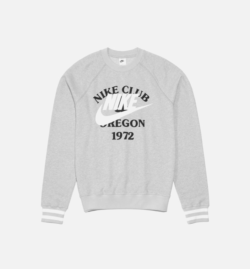 Trend French Terry Crewneck Mens Crew - Gray