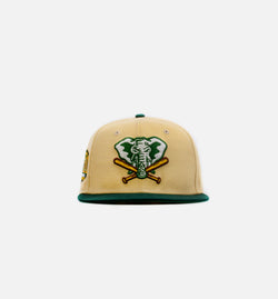 NEW ERA 70726083
 Oakland A's Gold Dome 59Fifty Mens Fitted Hat - Gold/Green Image 0