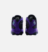 Air Jordan 13 Retro Court Purple Grade School Lifestyle Shoe - Black/White/Court Purple Free Shipping