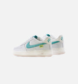 Air Force 1 LV Test of Time Grade School Lifestyle Shoe - Sail/Coconut Milk/Pearl White/Green Noise