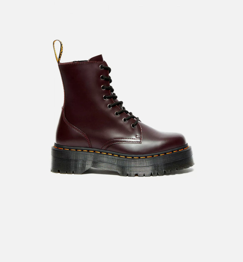 Jadon Boot Smooth Leather Platform Womens Lifestyle Shoe - Burgundy