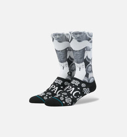 STANCE M526A17TUP-BLK
 Tupac Bandana Socks Men's - Black/White/Grey Image 0