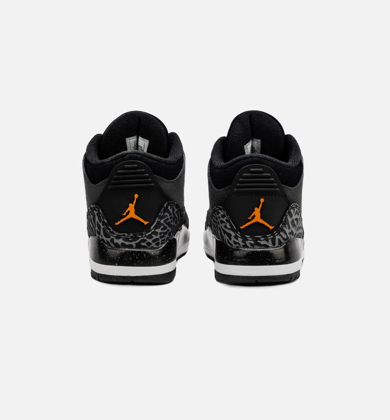 Air Jordan 3 Retro Fear Preschool Lifestyle Shoe - Night Stadium/Total Orange